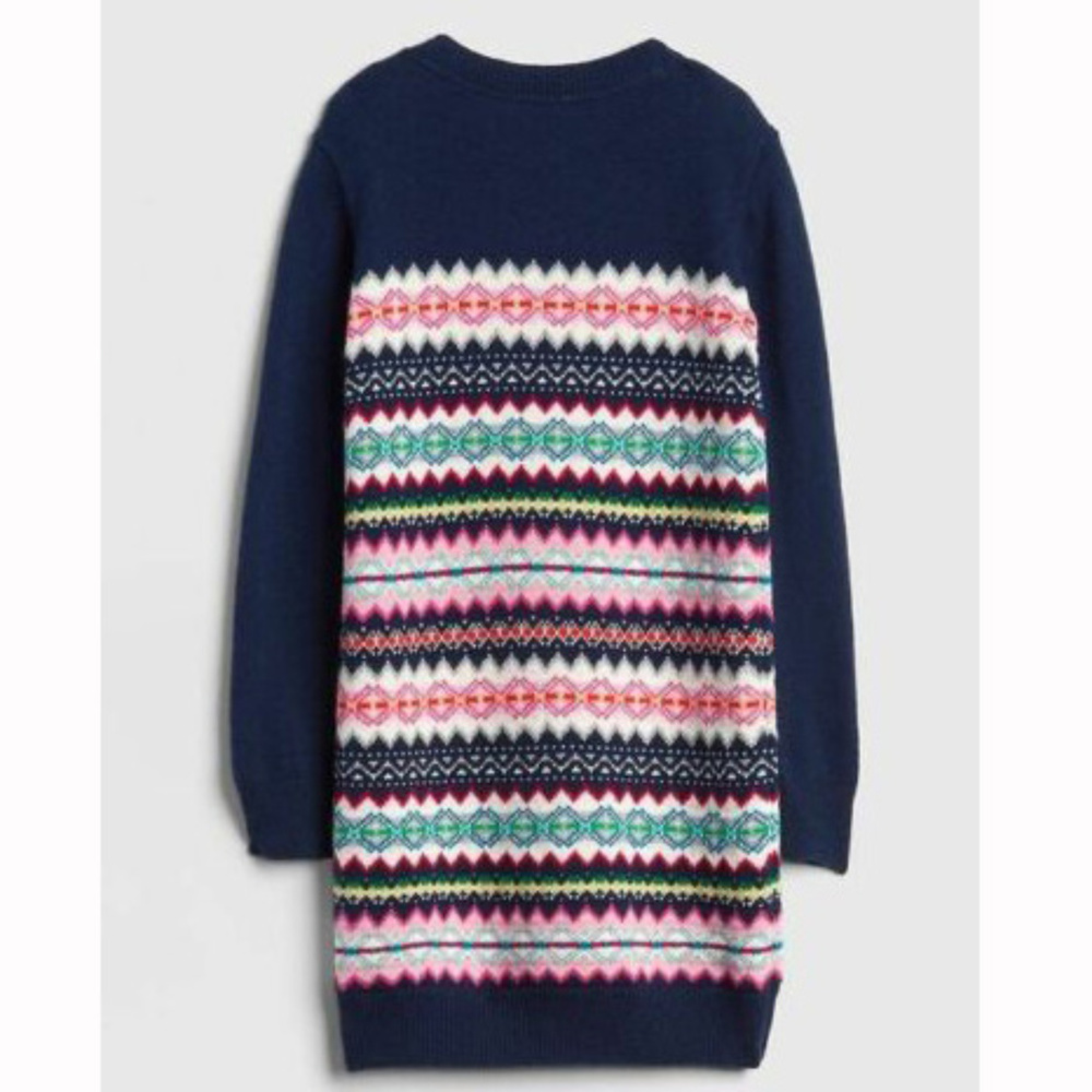GAP | Dresses | Gap Kids Nwt Navy Fair Isle Sweater Dress Xs S M L ...